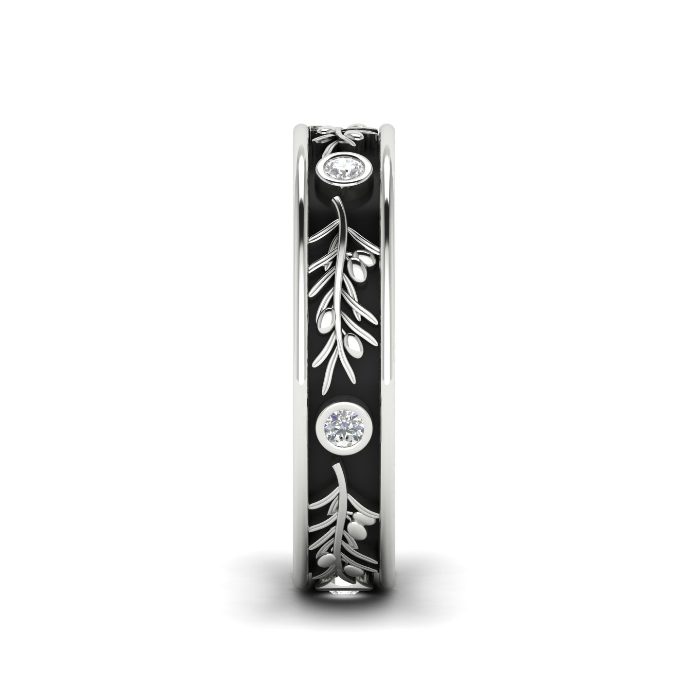 AURELIA | 14K Olive Branch Diamond Wedding Ring