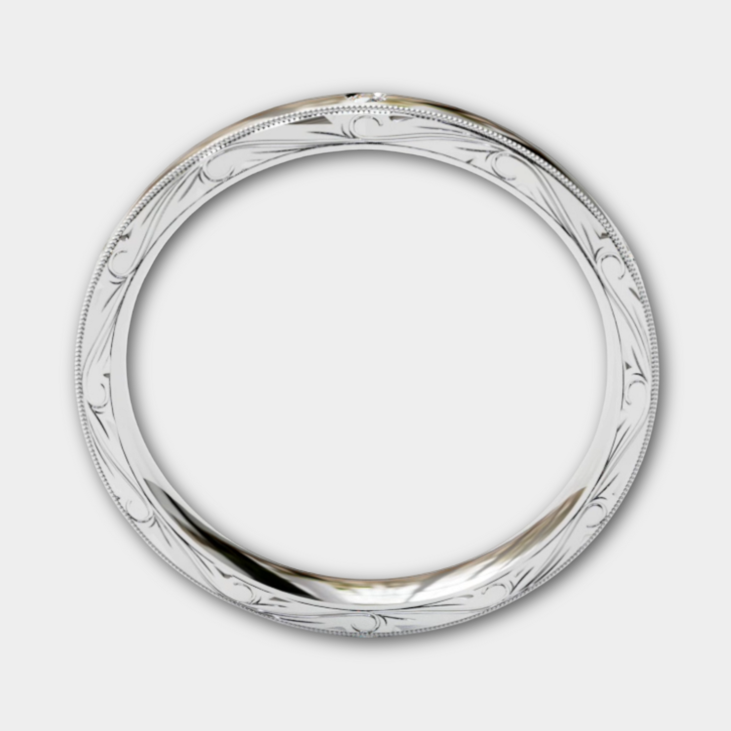 SICILIA | 14K Hand-Carved Diamond Wedding Band