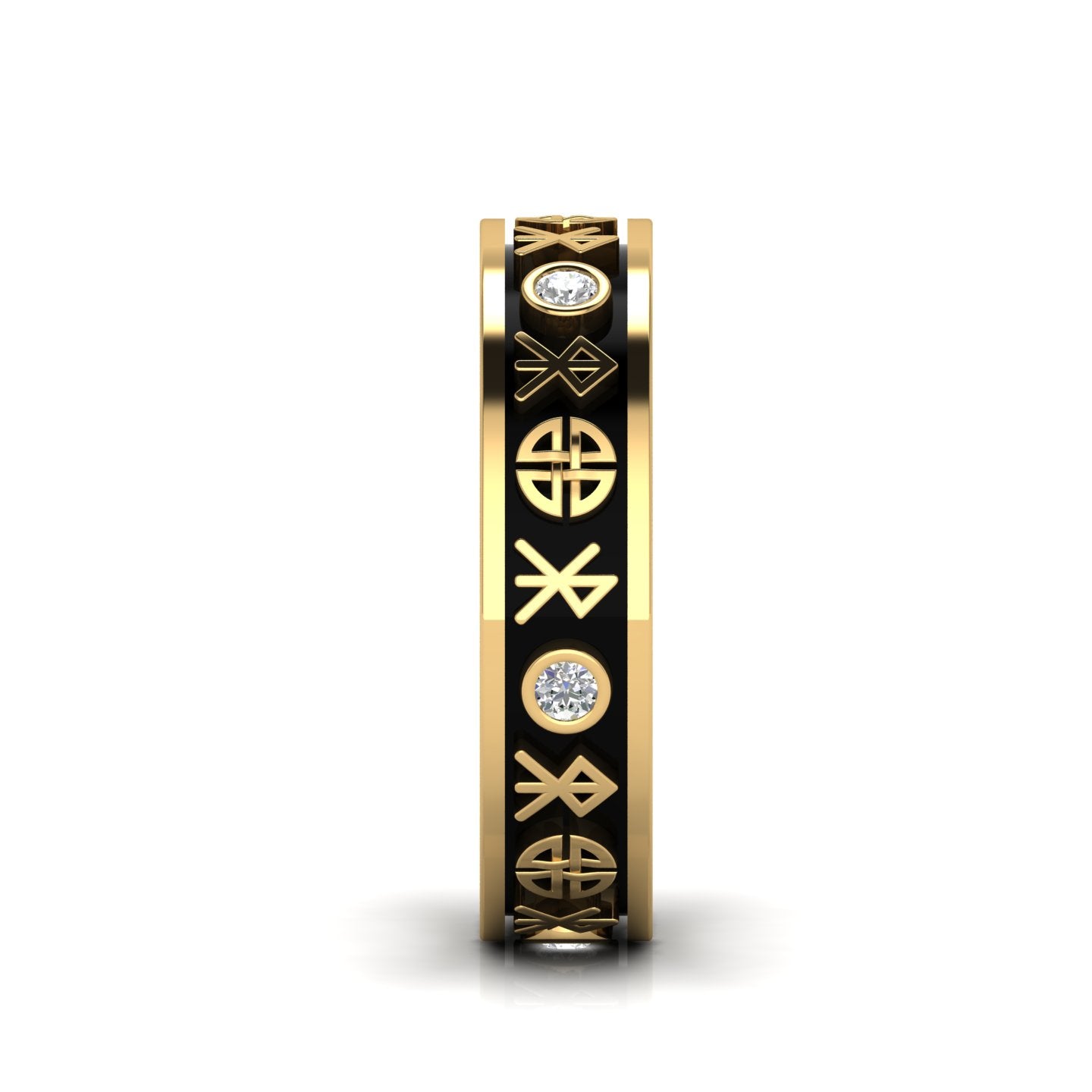 ViKING | 14K Men's Nordic Diamond Wedding Ring