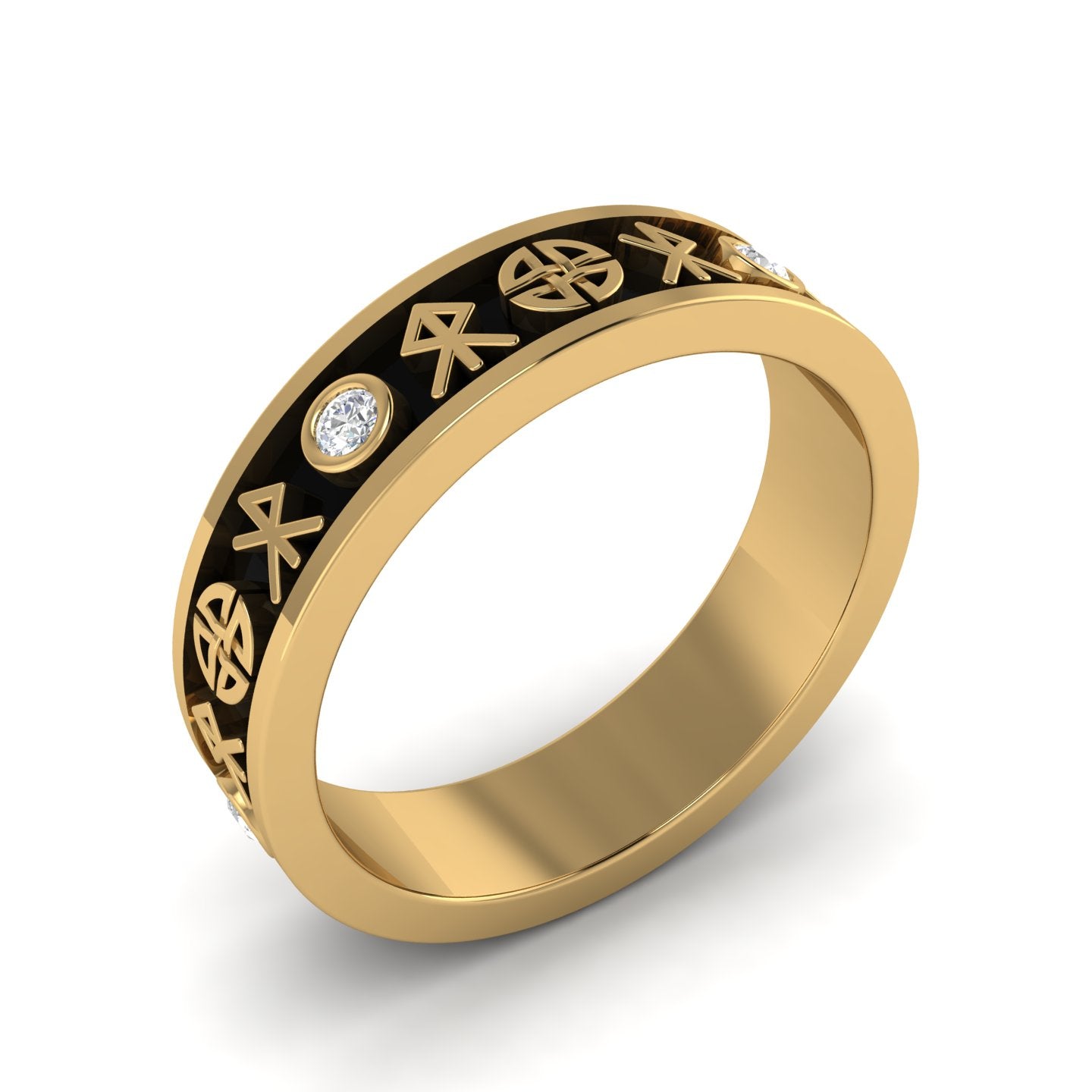 ViKING | 14K Men's Nordic Diamond Wedding Ring