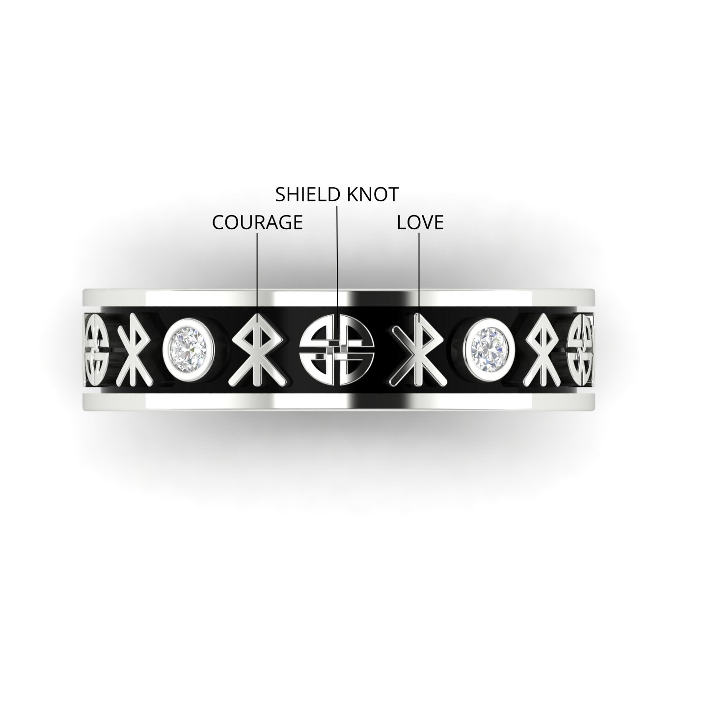 ViKING | 14K Men's Nordic Diamond Wedding Ring