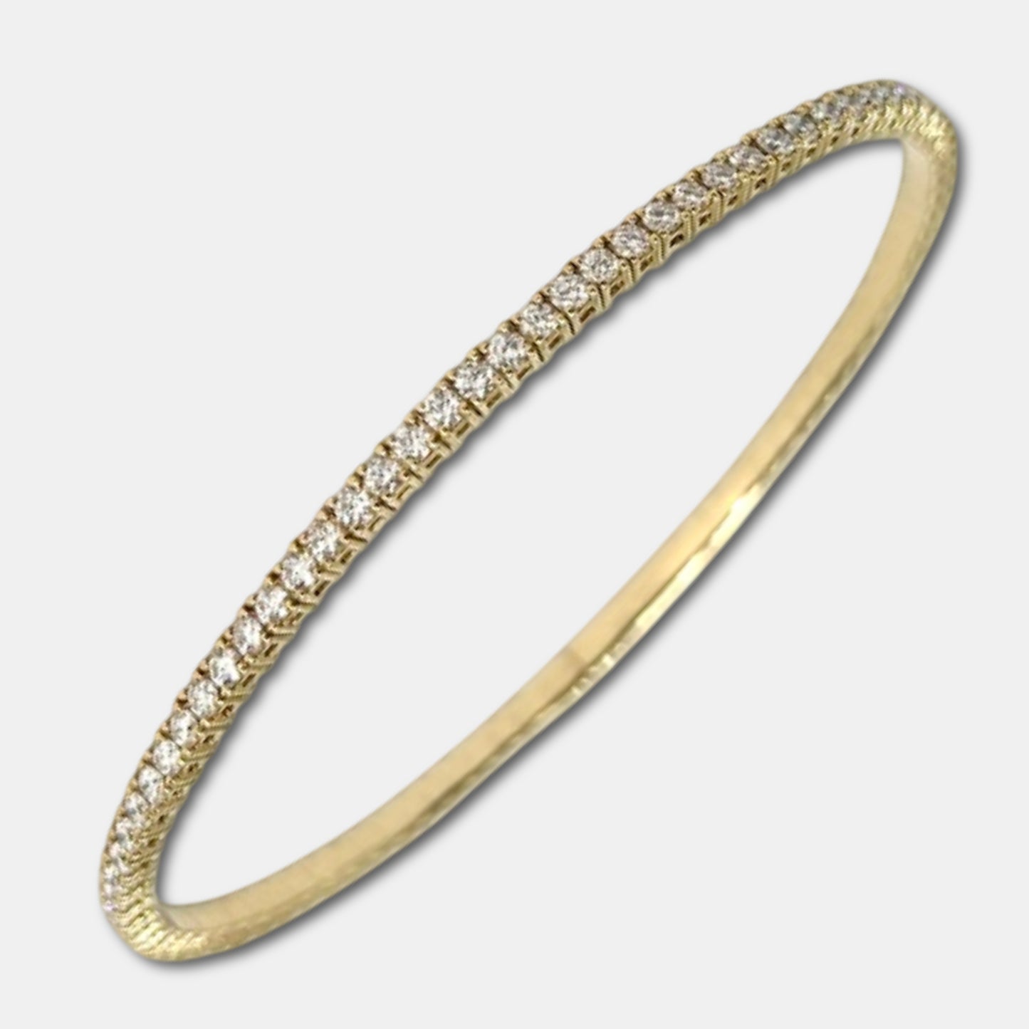 2 Ct Diamond Flexible Dangle Bracelet, Handmade in Italy