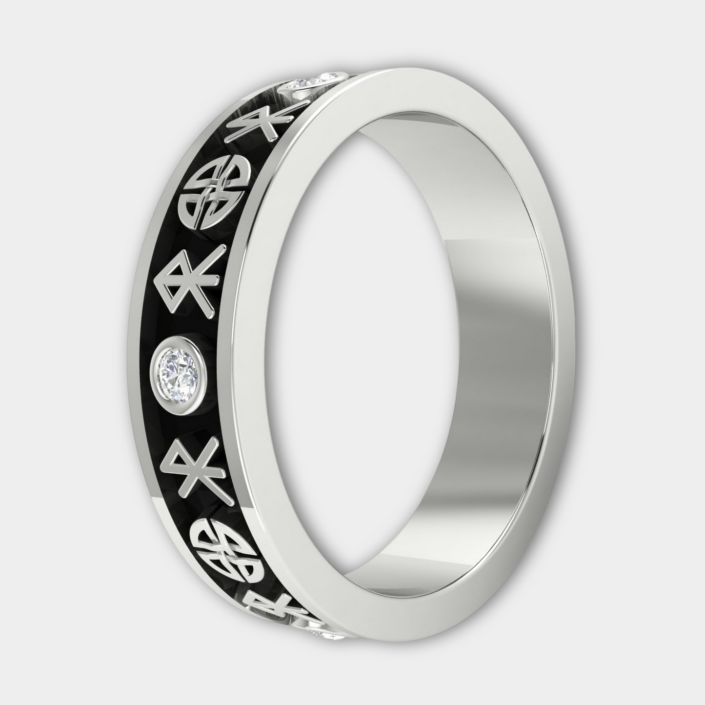 ViKING | 14K Men's Nordic Diamond Wedding Ring