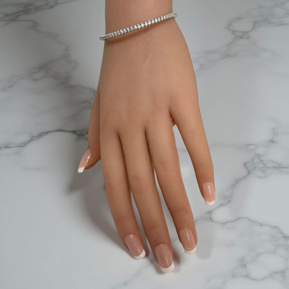 2 Ct Diamond Flexible Dangle Bracelet, Handmade in Italy