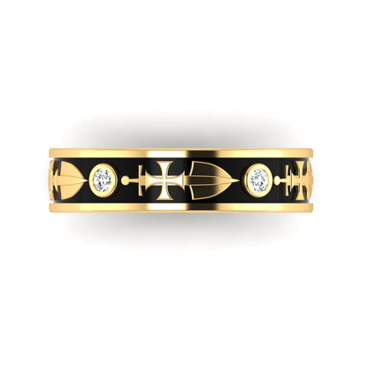 RECONQUISTA | Cross Sword Diamond Wedding Band