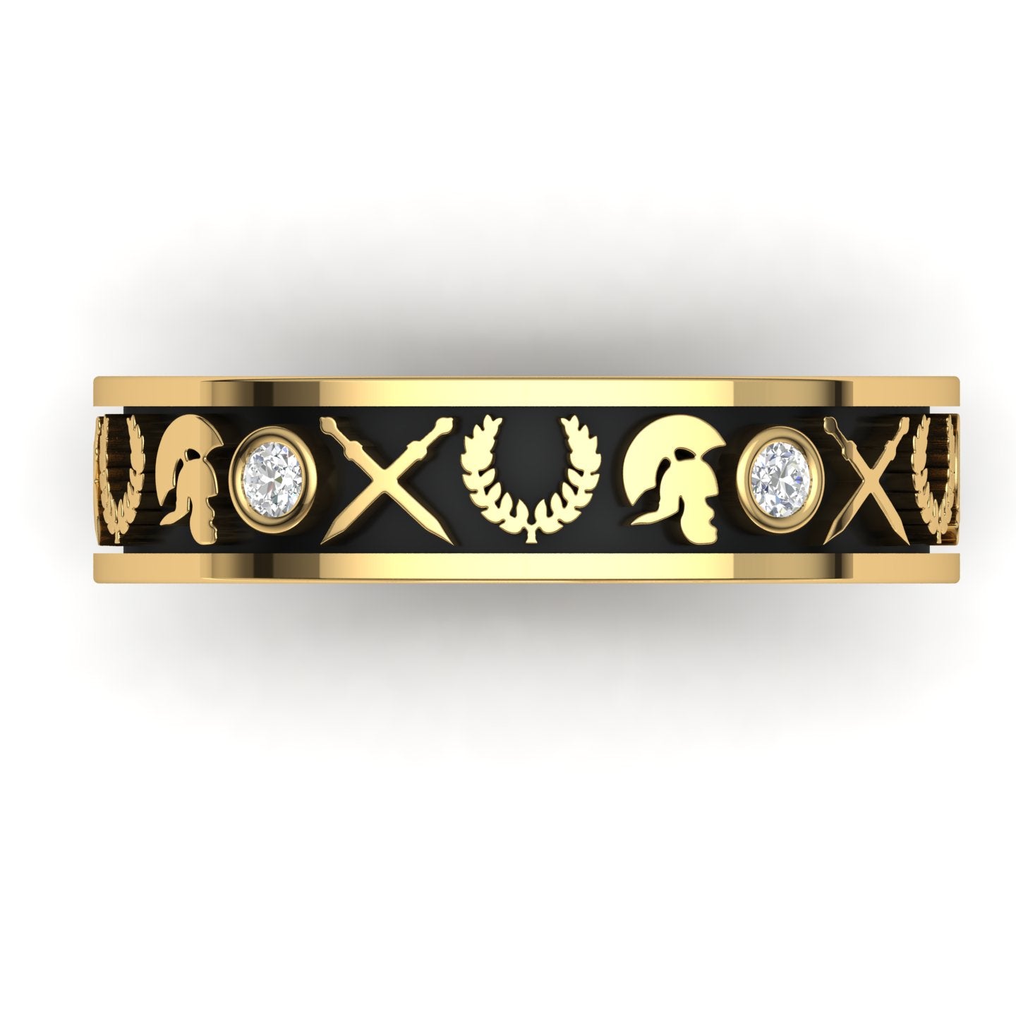 CENTURION | 14K Ancient Rome Diamond Wedding Ring