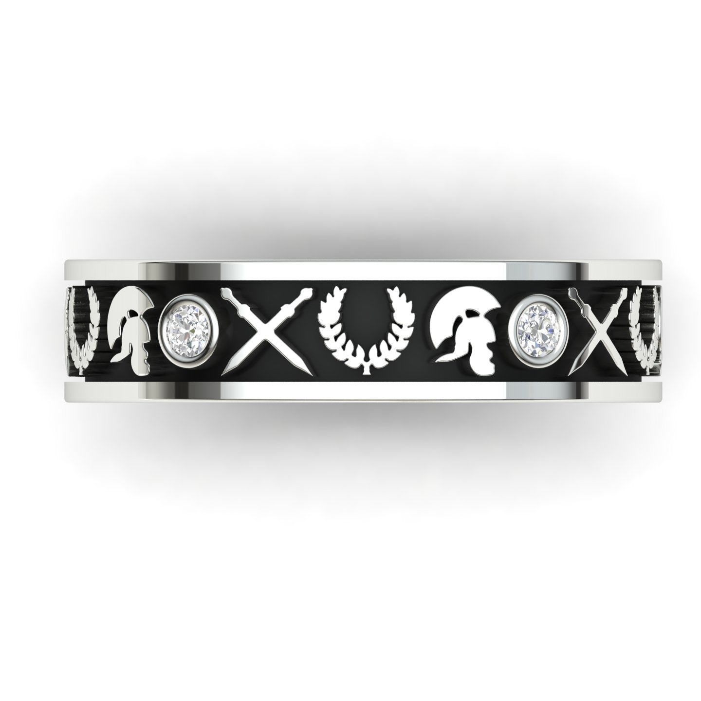 CENTURION | 14K Ancient Rome Diamond Wedding Ring