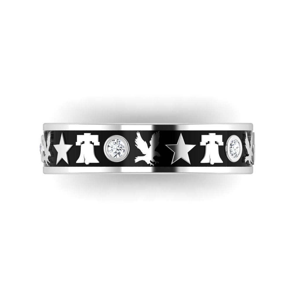 AMERICANA | American Patriot Wedding Band, Index Ring