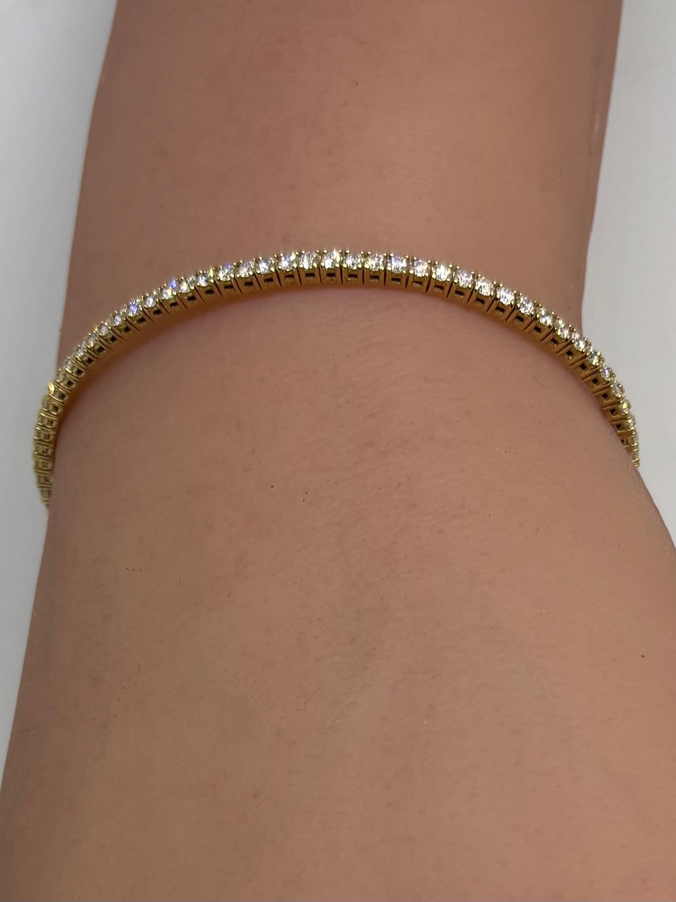 2 Ct Diamond Flexible Dangle Bracelet, Handmade in Italy