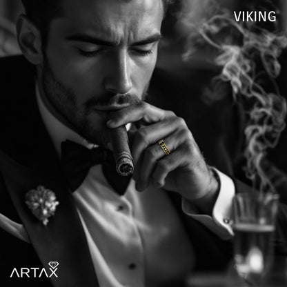 ViKING | 14K Men's Nordic Diamond Wedding Ring