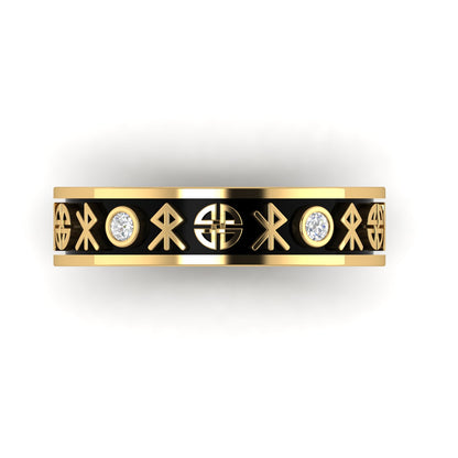 ViKING | 14K Men's Nordic Diamond Wedding Ring