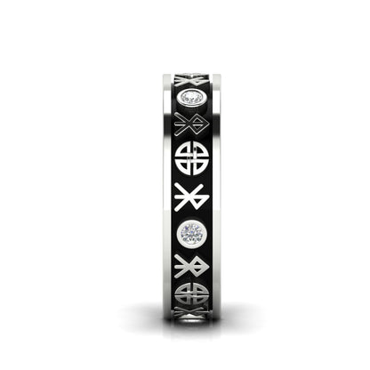 ViKING | 14K Men's Nordic Diamond Wedding Ring