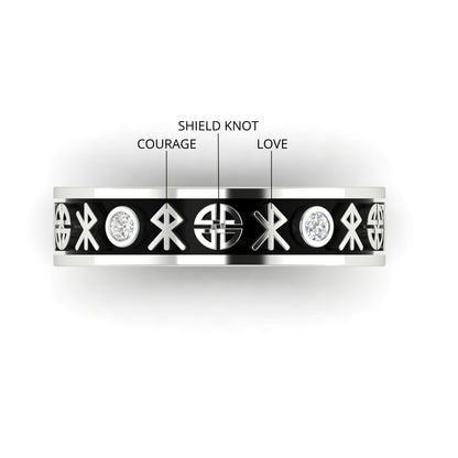 ViKING | 14K Men's Nordic Diamond Wedding Ring
