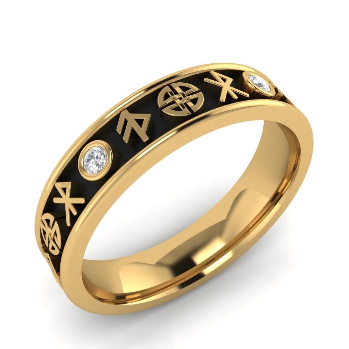 FREYJA | 14K Nordic Goddess Wedding Band