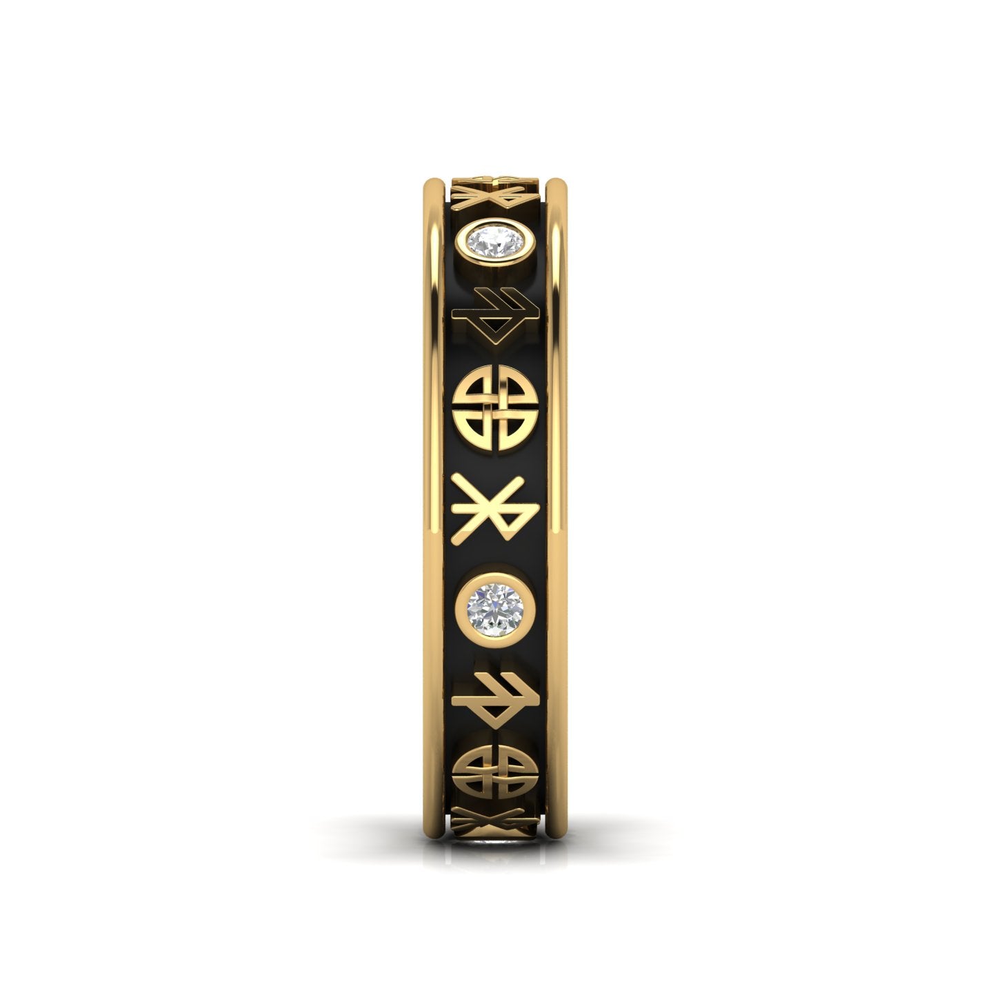 FREYJA | 14K Nordic Goddess Wedding Band