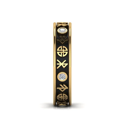 FREYJA | 14K Nordic Goddess Wedding Band