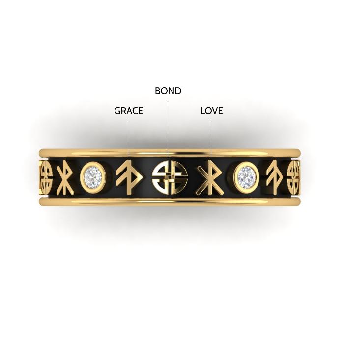 FREYJA | 14K Nordic Goddess Wedding Band