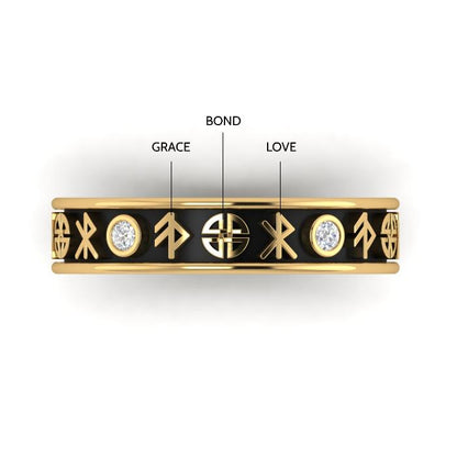 FREYJA | 14K Nordic Goddess Wedding Band
