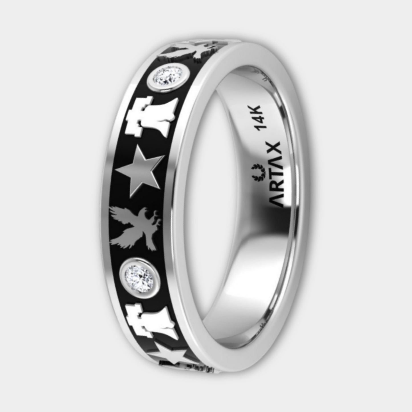 AMERICANA | American Patriot Wedding Band, Index Ring