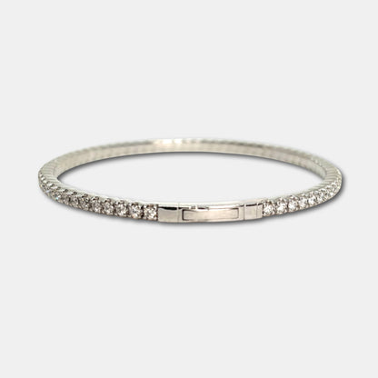 2 Ct Diamond Flexible Dangle Bracelet, Handmade in Italy