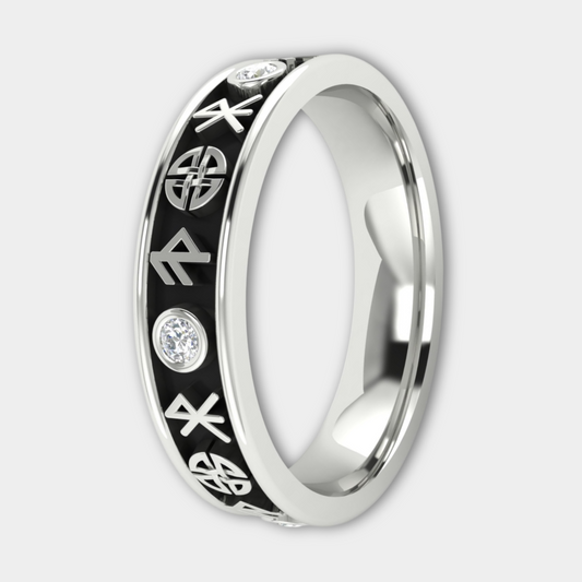 FREYJA |  Grace Love Nordic Goddess Wedding Band, Stackable