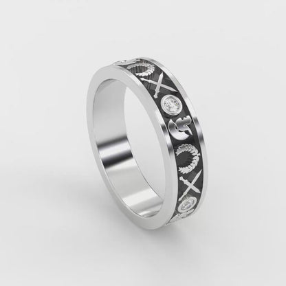 CENTURION | 14K Ancient Rome Diamond Wedding Ring