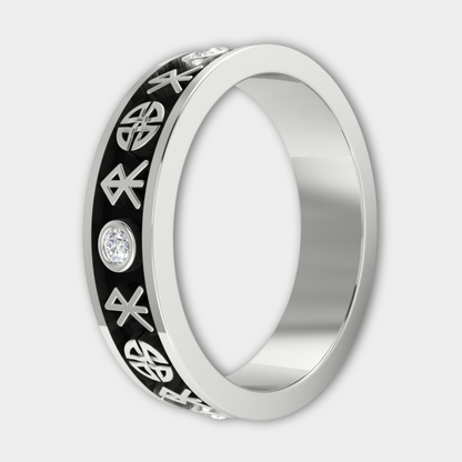 ViKING | 14K Men's Nordic Diamond Wedding Ring